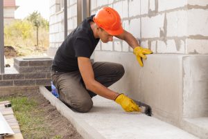 repairing a concrete wall