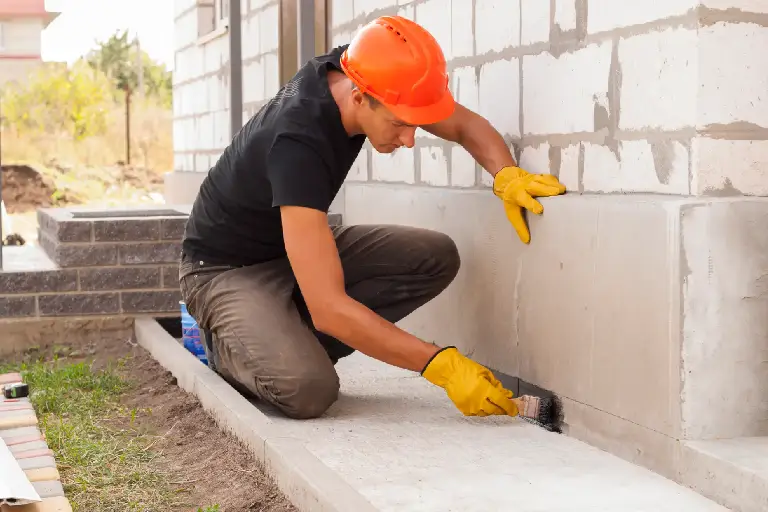 repairing a concrete wall